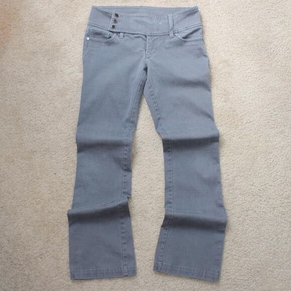 Gray United Colors of Benetton Y2K Corduroy Flared Jeans - Picture 1 of 5